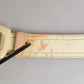 Beige Leather Logo Wide Waist Women Square Buckle Belt