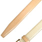 Beige Leather Logo Waist Women Gold Metal Buckle Belt