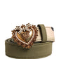 Green Camouflage Devotion Metal Buckle Belt