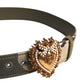 Green Camouflage Devotion Metal Buckle Belt