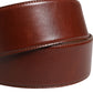 Brown Leather Waist Gold Metal Buckle Belt