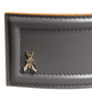 Gray Genuine Leather Square Silver Metal Buckle Belt