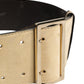 Beige Suede Leather Silver Metal Buckle Belt