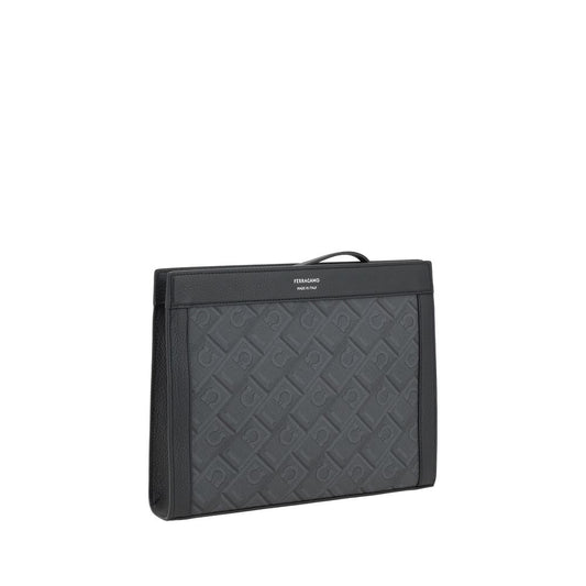 Gray Polyethylene Clutch Bag