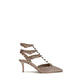 Multicolor Calf Leather Bos Taurus Mid Heel Pumps