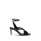 Black Calf Leather Bos Taurus Strap-On Sandals