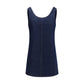 Blue Cotton Casual Dress