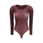 Purple Polyamide Bodysuit