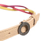 Multicolor Twisted Leather Circle Buckle Belt