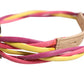 Multicolor Twisted Leather Circle Buckle Belt