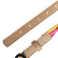 Multicolor Twisted Leather Circle Buckle Belt