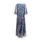 Blue Polyester Casual Dress
