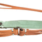 Brown Leather Silver Tone Buckle Waist Belt