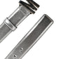 Silver Leather Logo Metal Buckle Waist Belt