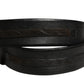 Black Leather Gold Metal Buckle Waist Women Belt