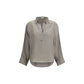 Bicolor Linen Blouse
