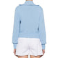 Blue Nylon Cardigan