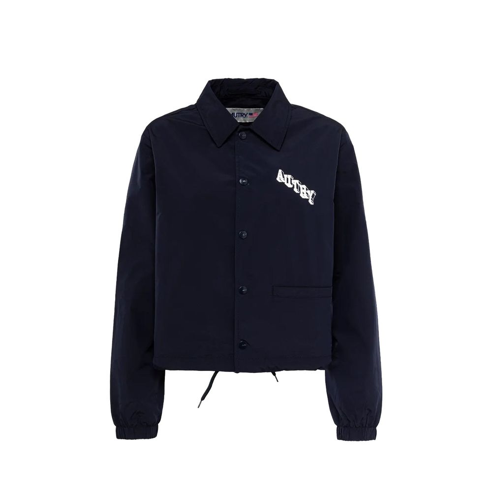 Blue Polyester Shell Jacket