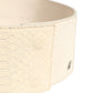 Off White Waxed Cotton Wide Fashion Waistband Belt