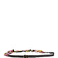 Multicolor Floral Wide Waist Gold Metal Buckle Cintura Belt