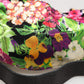 Multicolor Floral Wide Waist Gold Metal Buckle Cintura Belt