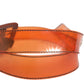 Orange PVC Waist Women Cintura Square Buckle Belt