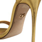 Gold Leather Keira High Heels Sandals Shoes