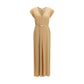 Orange Viscose Casual Dress