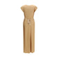 Orange Viscose Casual Dress