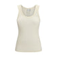 Beige Wool Oves Aries Sleeveles T-Shirt