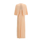 Orange Viscose Casual Dress