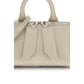Beige Calf Leather Bos Taurus Handbag