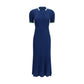 Blue Silk Casual Dress