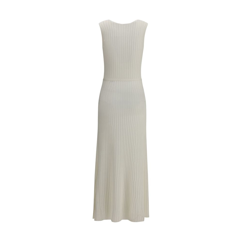 White Wool Casual Dress