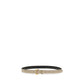 Beige Calf Leather Bos Taurus Thin Belt