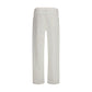 White Cotton Straight-Leg Jeans