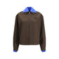 Brown Fleece Wool Bomber