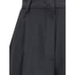 Black Polyester Casual Pants