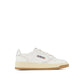 White Goatskin Low Top Sneakers