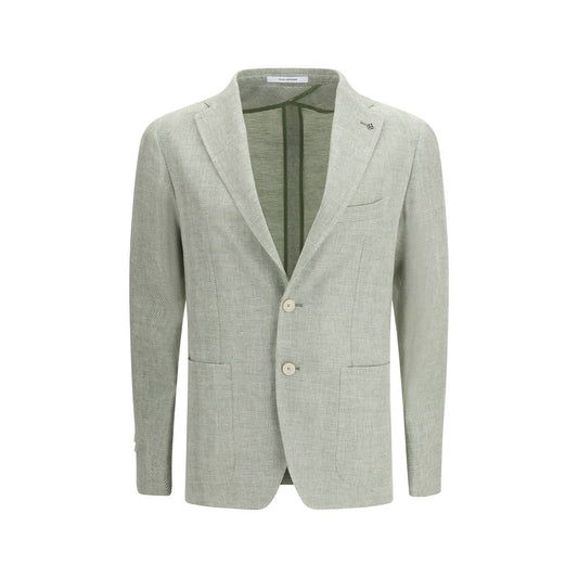Bicolor Linen Blazer