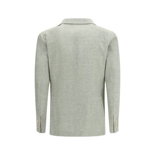 Bicolor Linen Blazer