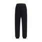 Black Cotton Casual Pants