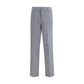Gray Cotton Casual Pants
