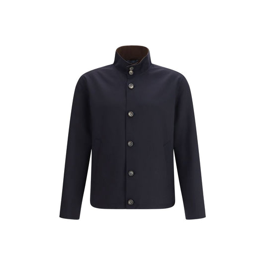 Blue Elastane Coat