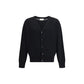 Black Merino Wool Cardigan