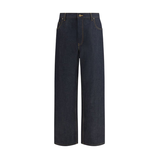 Blue Cotton Relaxed Fit Jeans