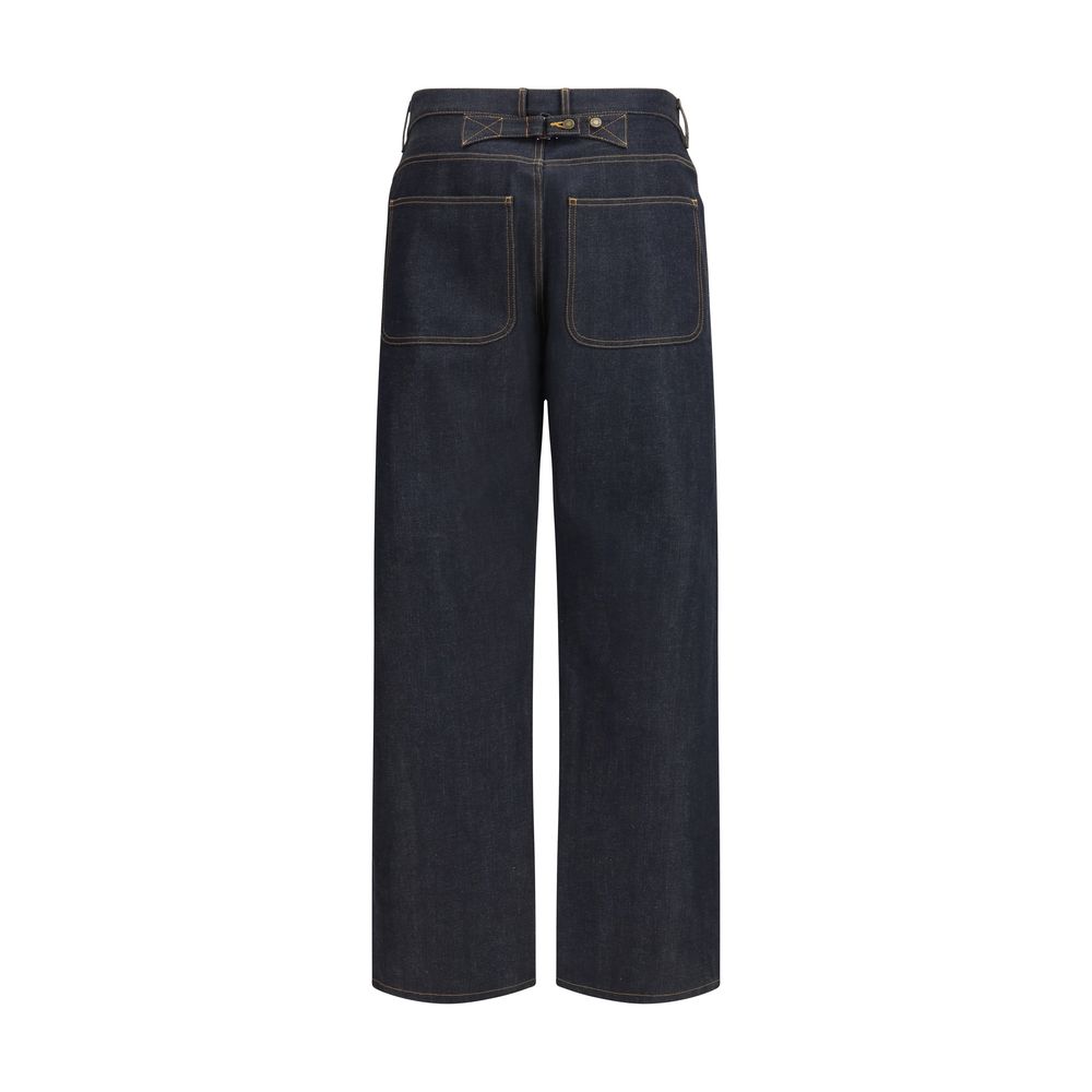 Blue Cotton Relaxed Fit Jeans