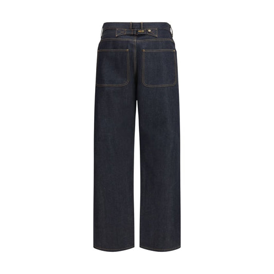 Blue Cotton Relaxed Fit Jeans