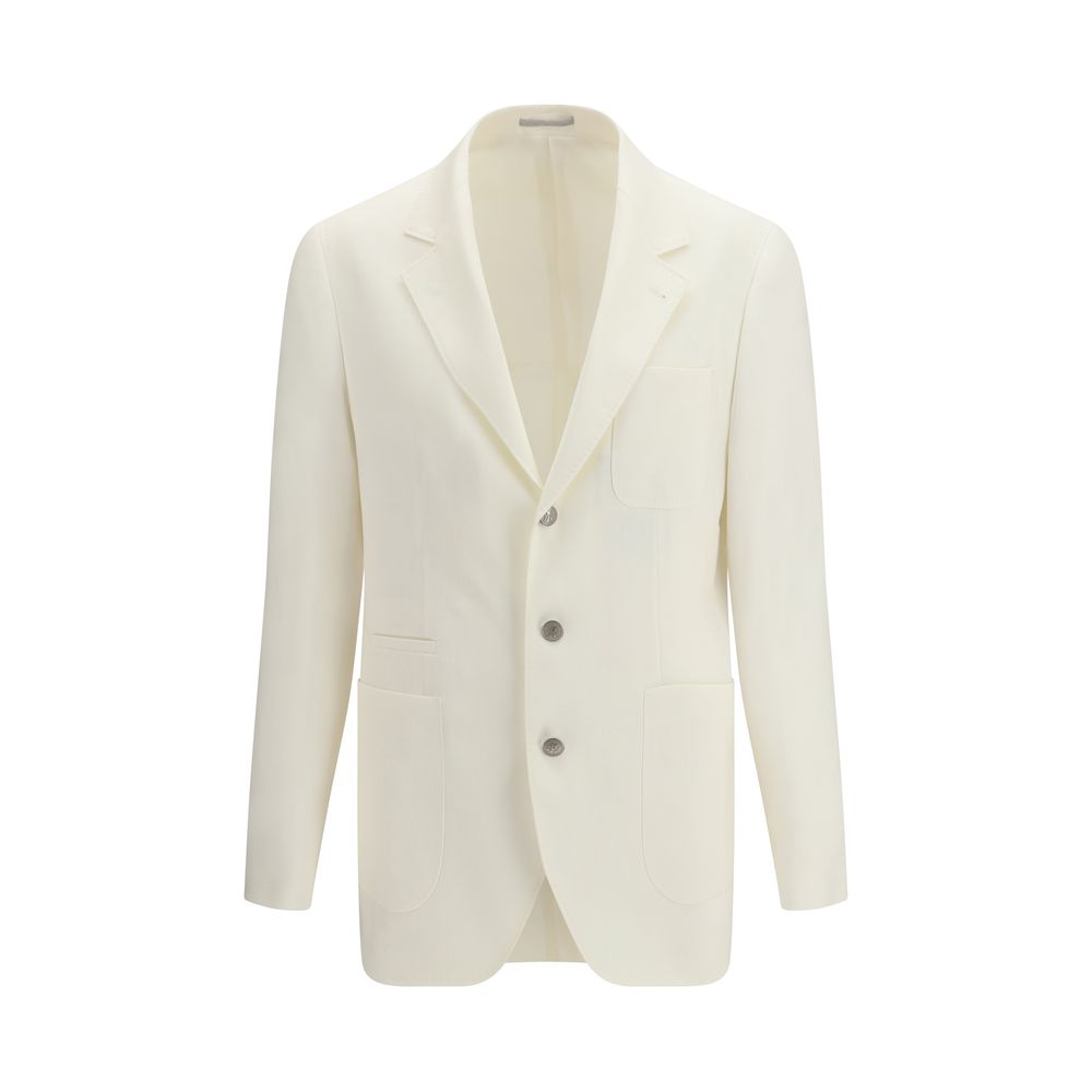 White Linen Blazer