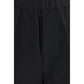 Black Viscose Bermuda Shorts